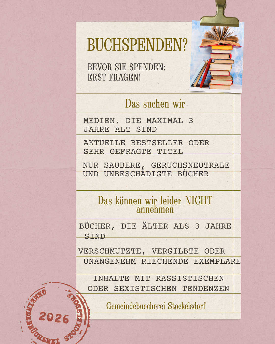 Buchspenden - 1